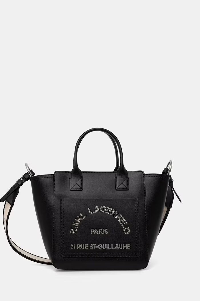 Karl Lagerfeld чанта дамска от кожа K/DAILY черна B3W30093