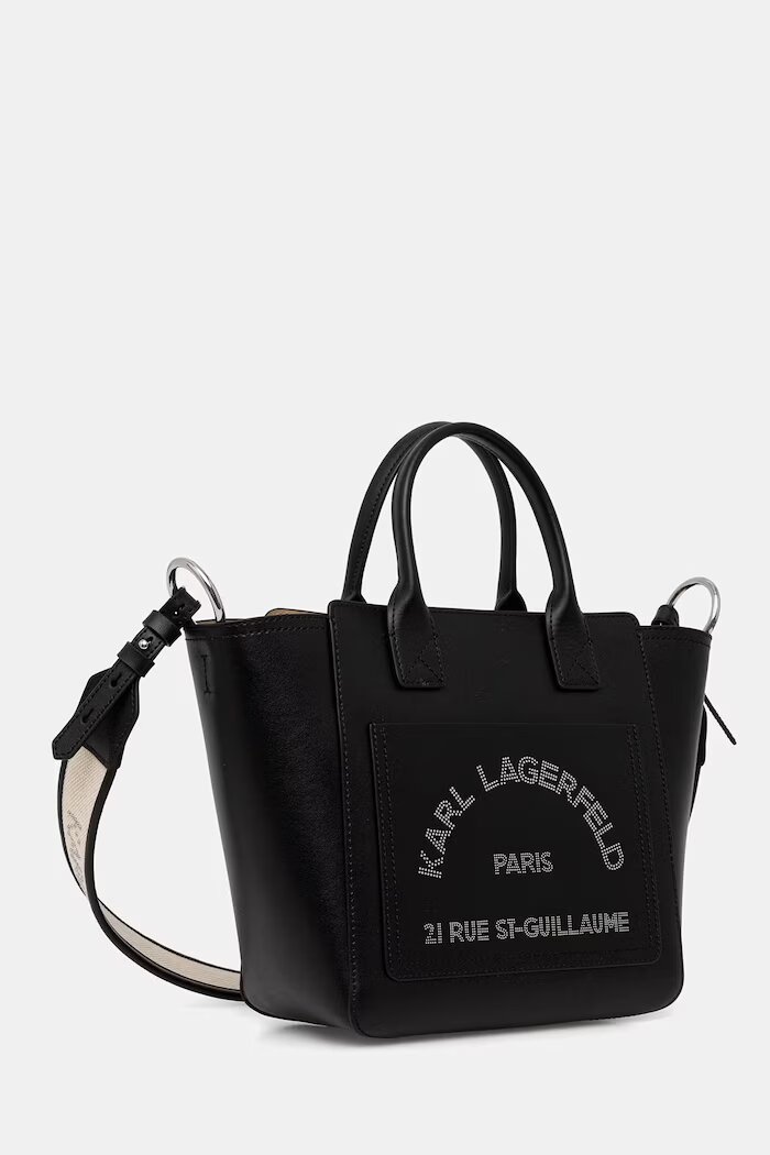 Karl Lagerfeld чанта дамска от кожа K/DAILY черна B3W30093