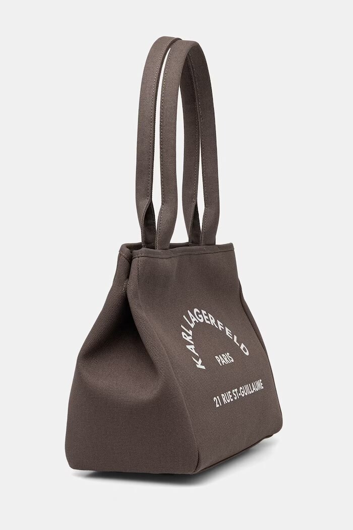Karl Lagerfeld чанта дамска от памук K/RSG кафява B1W50010