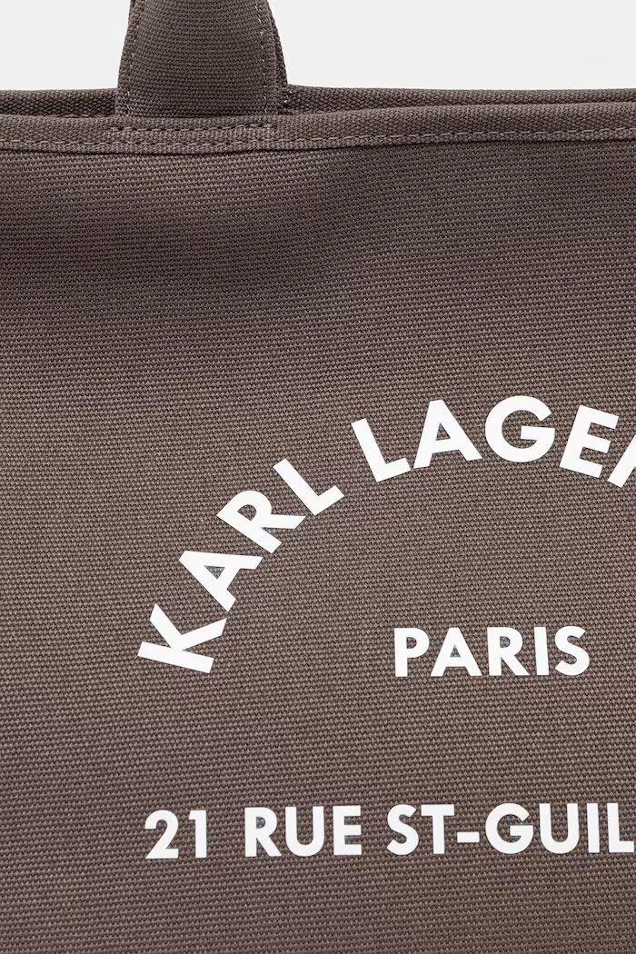 Karl Lagerfeld чанта дамска от памук K/RSG кафява B1W50010