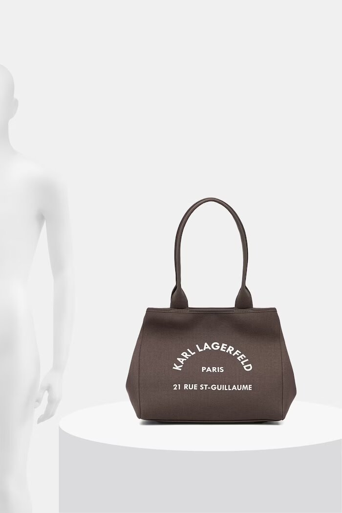 Karl Lagerfeld чанта дамска от памук K/RSG кафява B1W50010