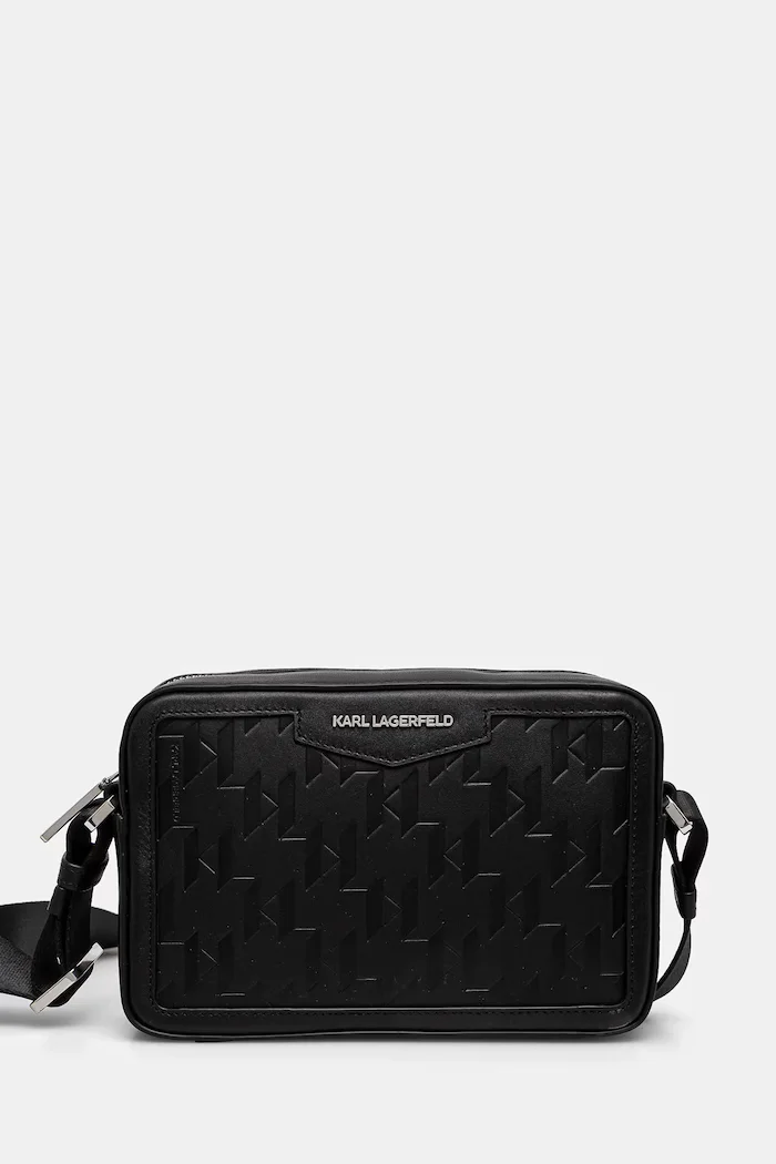 Karl Lagerfeld чанта през рамо мъжка от кожа K/LOOM черна A1M30067