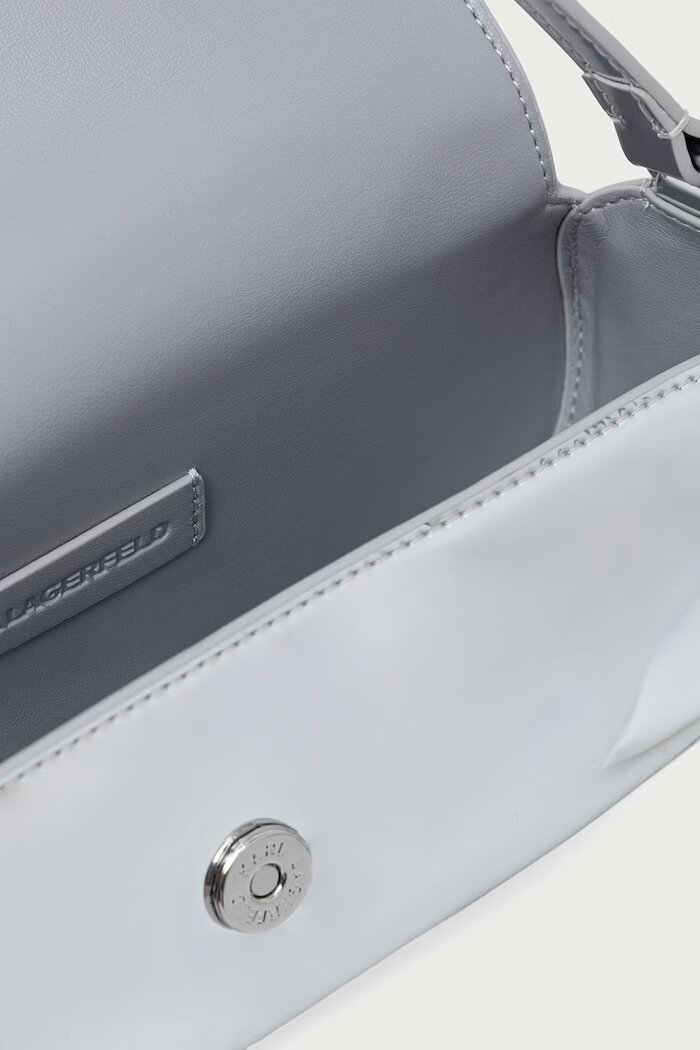 Karl Lagerfeld чанта тип багета дамска от кожа IKON сребърна B4W30115
