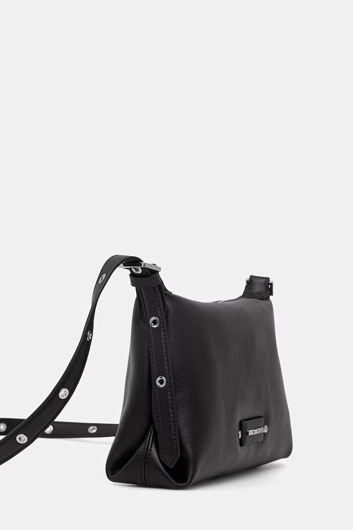 Karl Lagerfeld чанта тип багета дамска от кожа K/EYELETS черна B2W30087