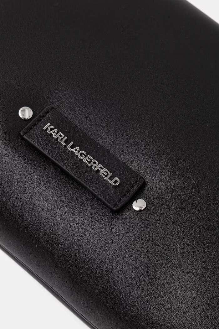 Karl Lagerfeld чанта тип багета дамска от кожа K/EYELETS черна B2W30087