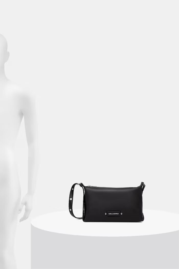 Karl Lagerfeld чанта тип багета дамска от кожа K/EYELETS черна B2W30087