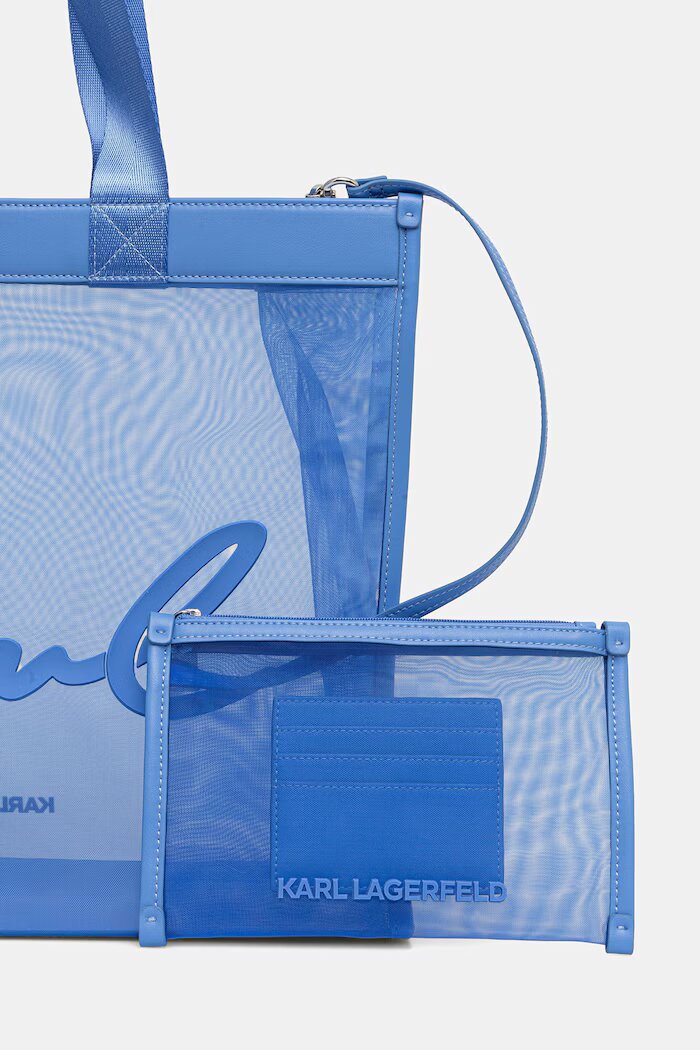 Karl Lagerfeld чанта tote дамски K/SIGNATURE синя B2W46070