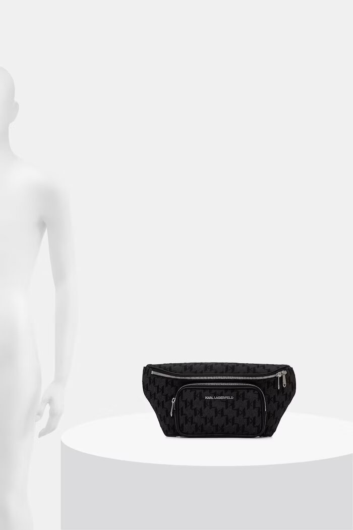 Karl Lagerfeld чанта за кръста мъжка K/MONOGRAM черна B3M30250