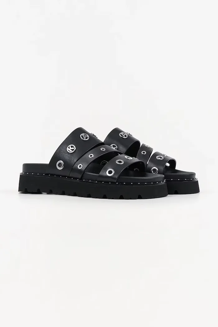 Karl Lagerfeld чехли дамски кожени Kaia черни KL81516