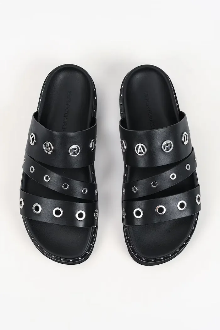 Karl Lagerfeld чехли дамски кожени Kaia черни KL81516