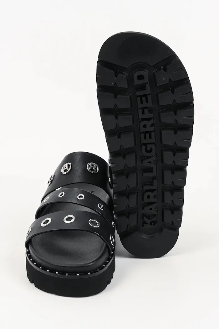 Karl Lagerfeld чехли дамски кожени Kaia черни KL81516