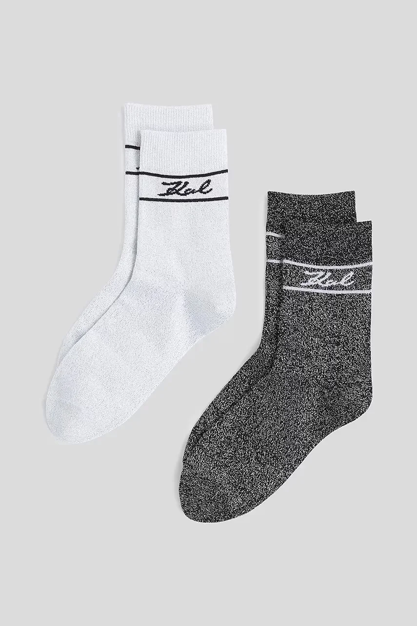 Karl Lagerfeld Чорапи (2 чифта) K/SIGNATURE