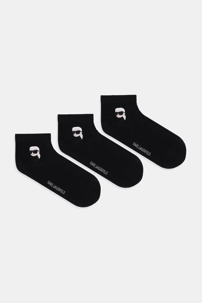 Karl Lagerfeld Чорапи (3 чифта) в черно A4M47044