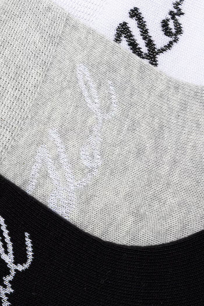 Karl Lagerfeld чорапи дамски с памук K/SIGNATURE 3 броя черни A4W47031