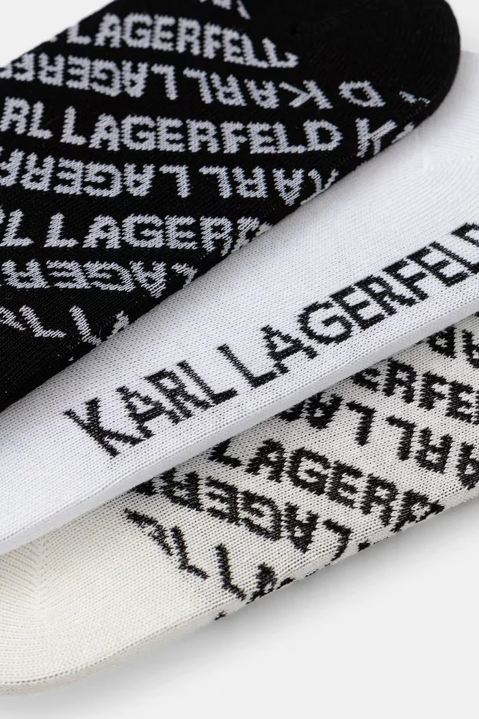 Karl Lagerfeld Чорапи K/MONOGRAM (3 чифта) в бяло A4W47033
