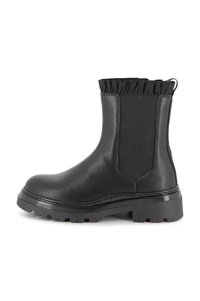 Karl Lagerfeld Детски челси боти от кожа в черно Z30984