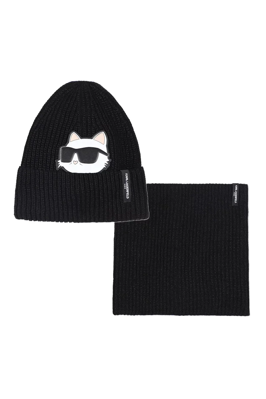 Karl Lagerfeld Детски шапка и кръгъл шал