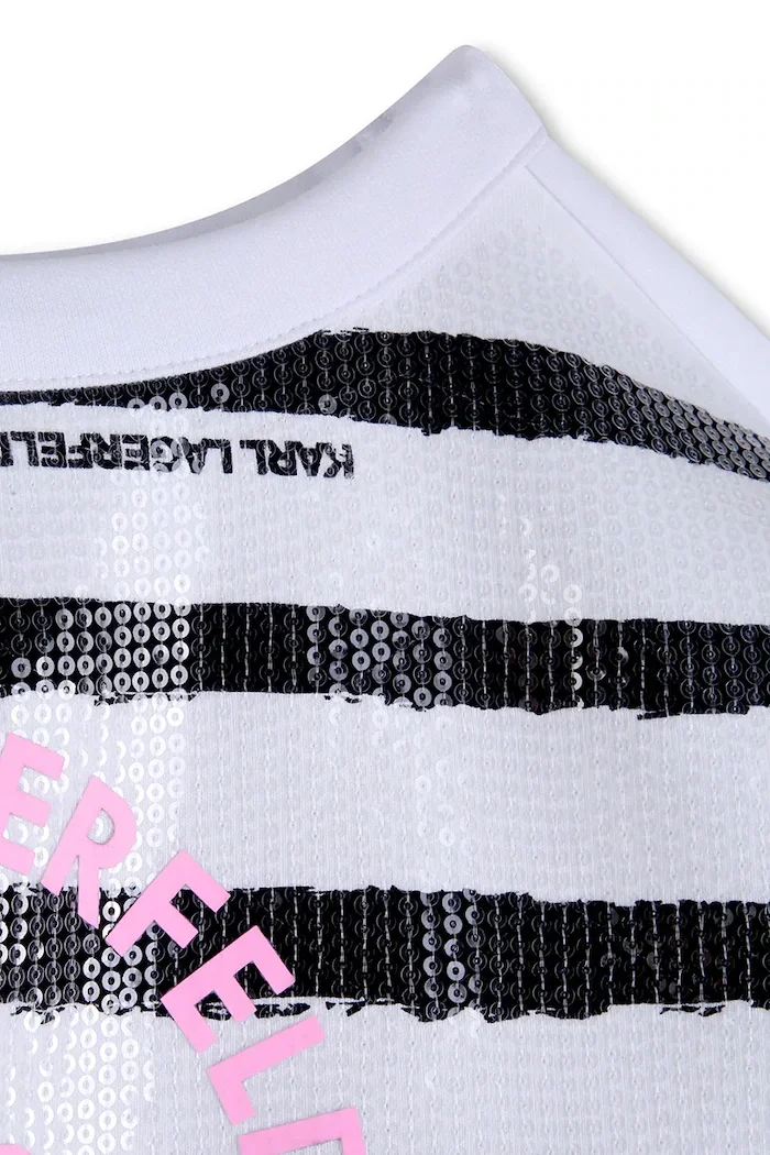 Karl Lagerfeld Детски суичър в бяло с десен Z31137