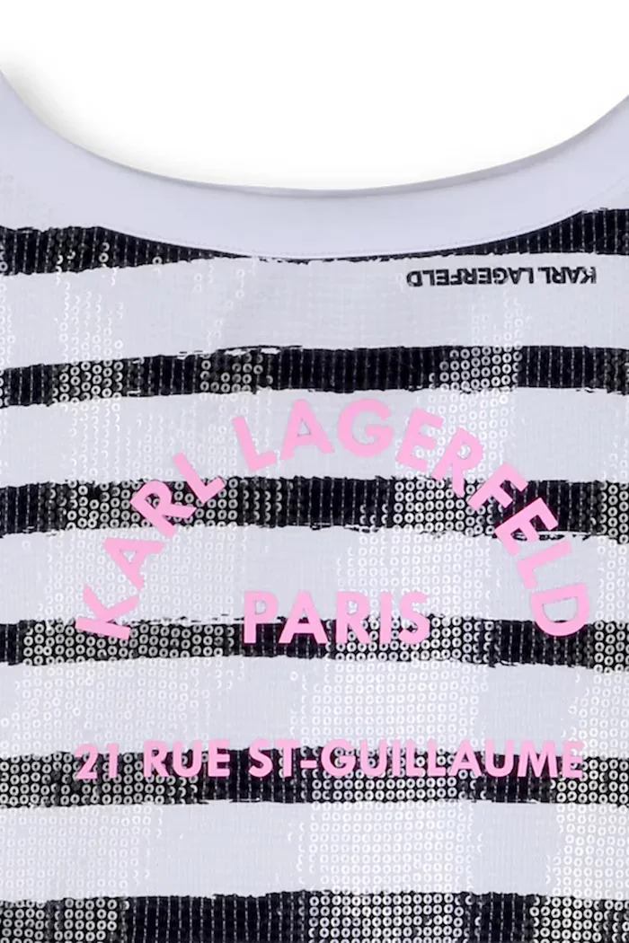 Karl Lagerfeld Детски суичър в бяло с десен Z31137