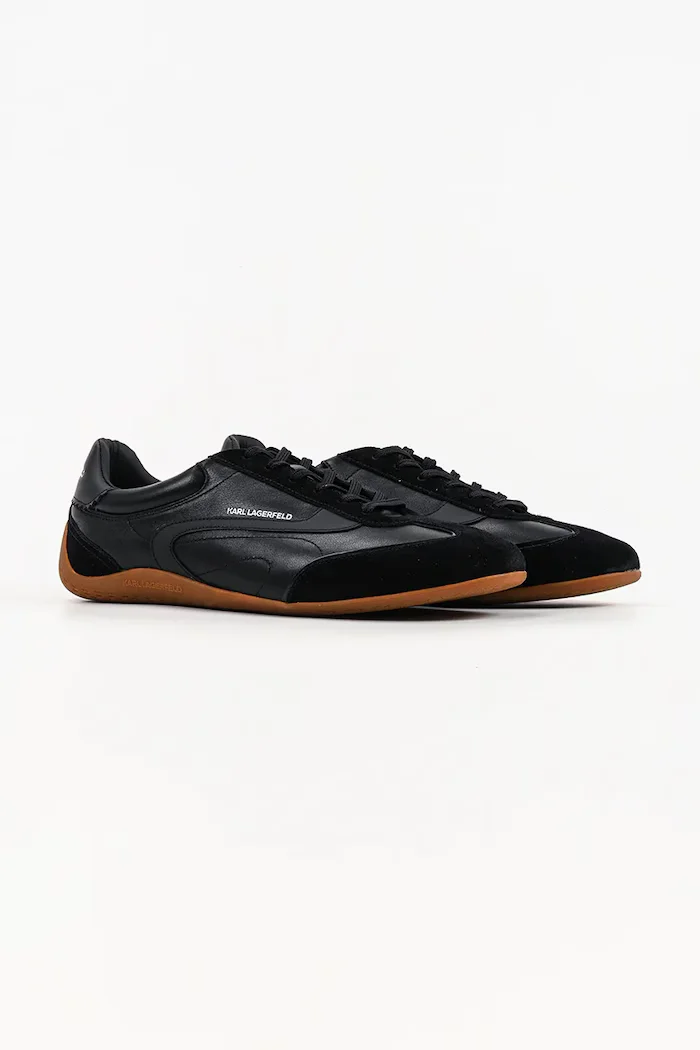 Karl Lagerfeld Devon Sneaker маратонки мъжки от кожа черни KL54415