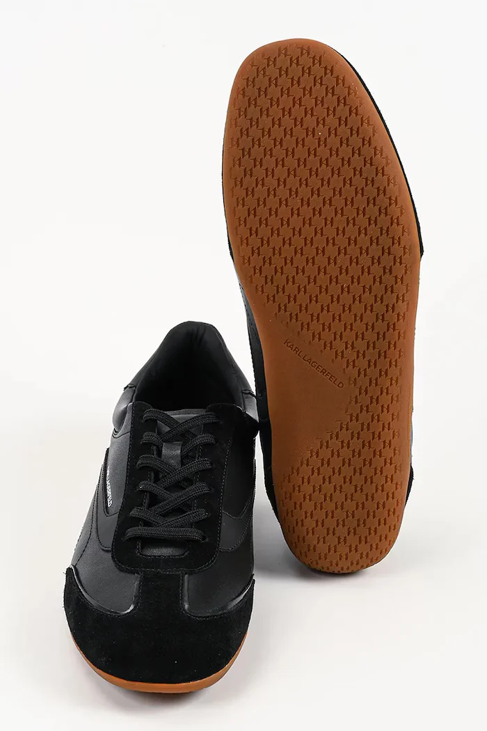 Karl Lagerfeld Devon Sneaker маратонки мъжки от кожа черни KL54415