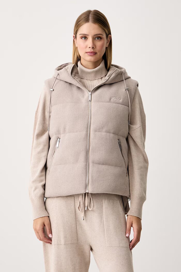 Karl Lagerfeld елек дамски бежов B4W15008