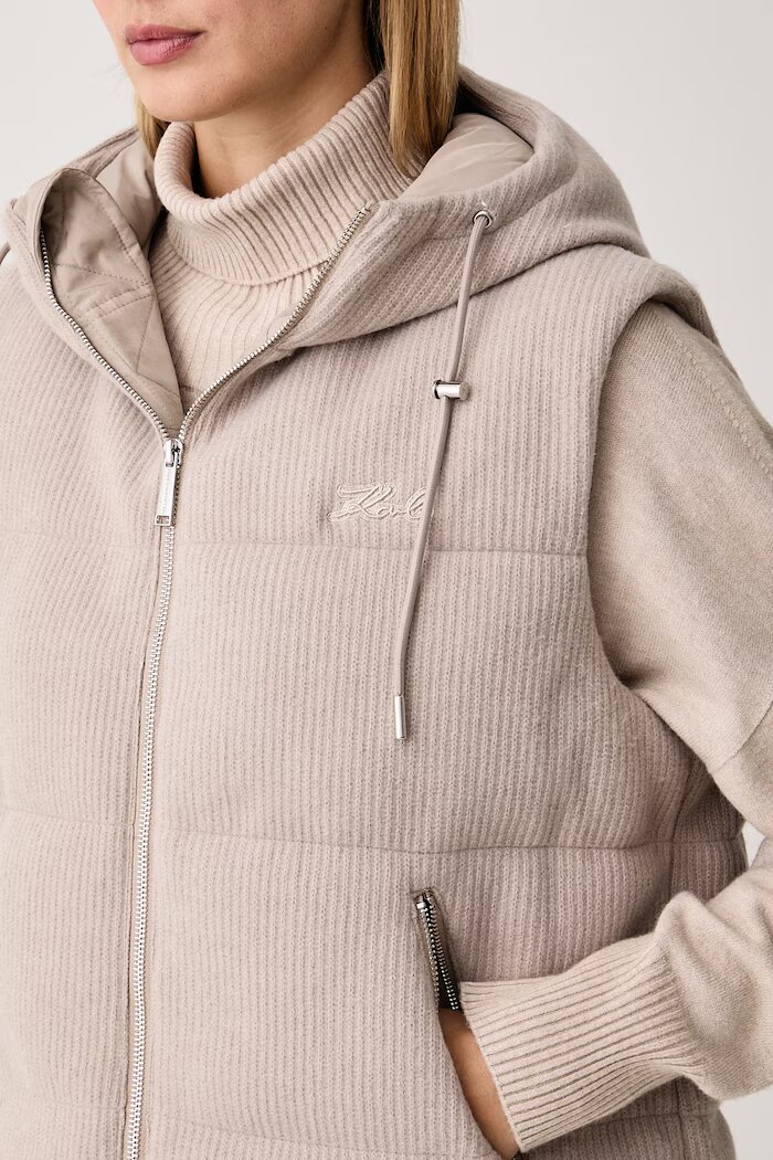 Karl Lagerfeld елек дамски бежов B4W15008