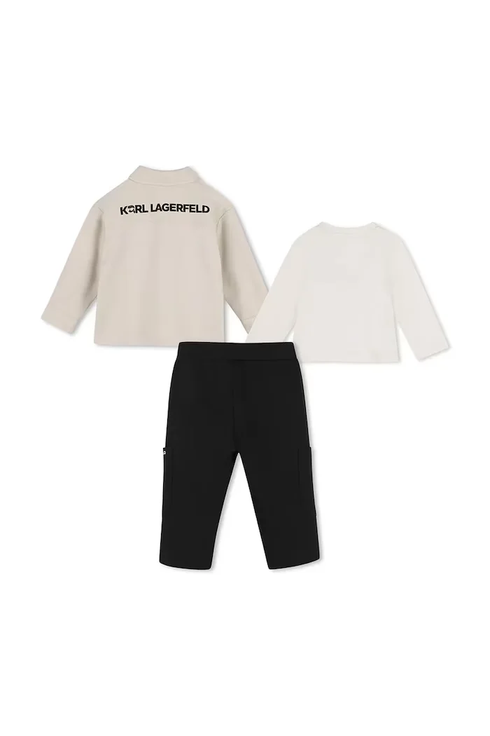 Karl Lagerfeld ежедневен комплект за бебе с памук бежов Z31484