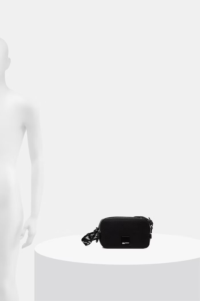 KARL LAGERFELD JEANS чанта crossbody дамска от имитация на кожа черна B3W30169