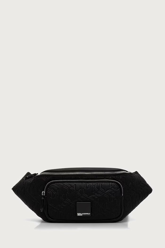 KARL LAGERFELD JEANS чанта през рамо мъжка от имитация на кожа черна B4M30274