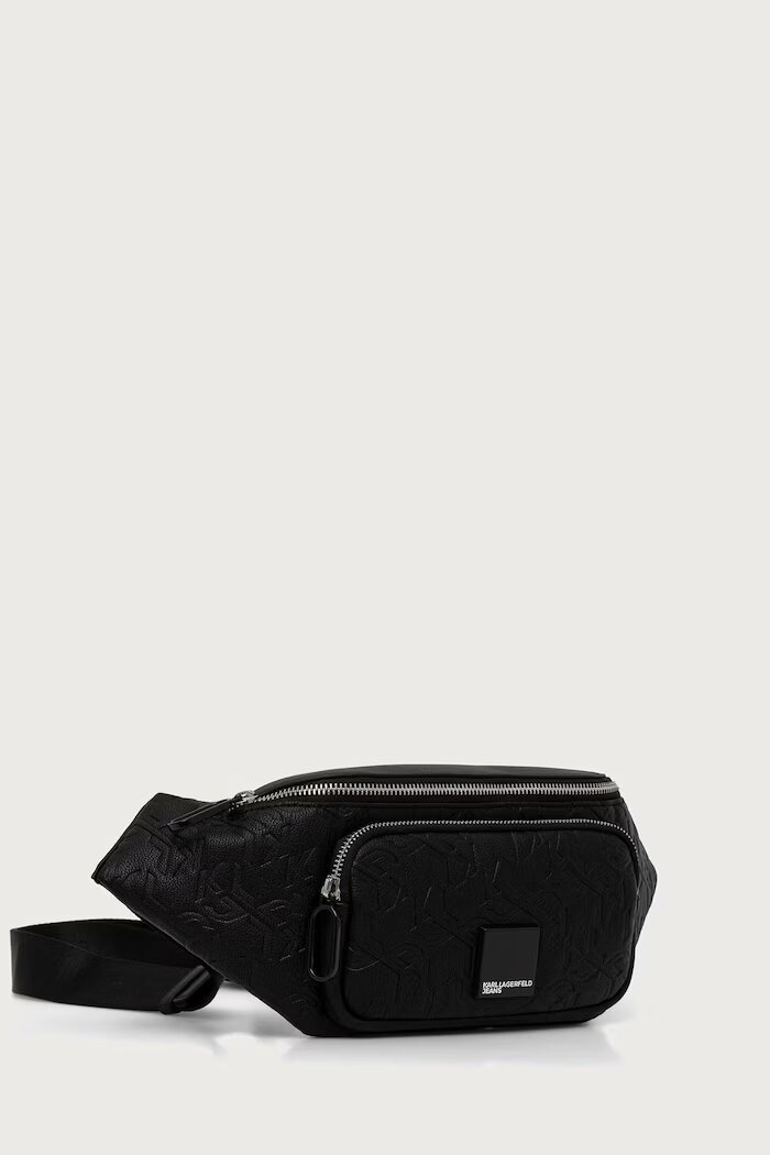 KARL LAGERFELD JEANS чанта през рамо мъжка от имитация на кожа черна B4M30274