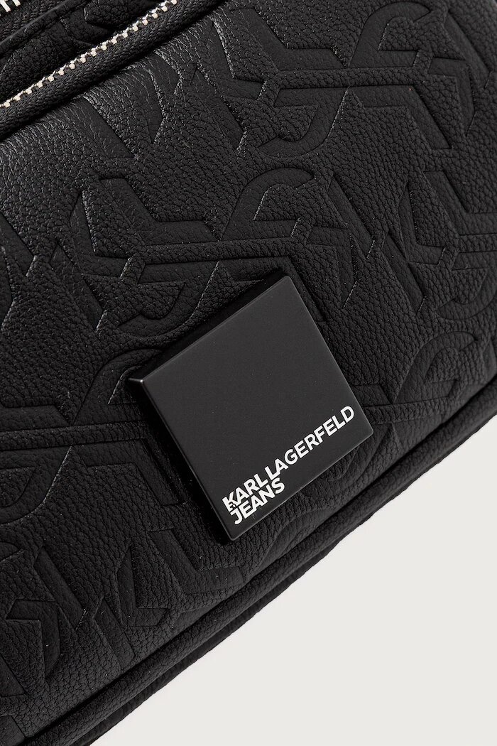 KARL LAGERFELD JEANS чанта през рамо мъжка от имитация на кожа черна B4M30274