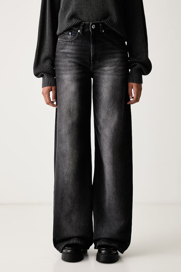 KARL LAGERFELD JEANS дънки relaxed fit дамски черни B4W10049