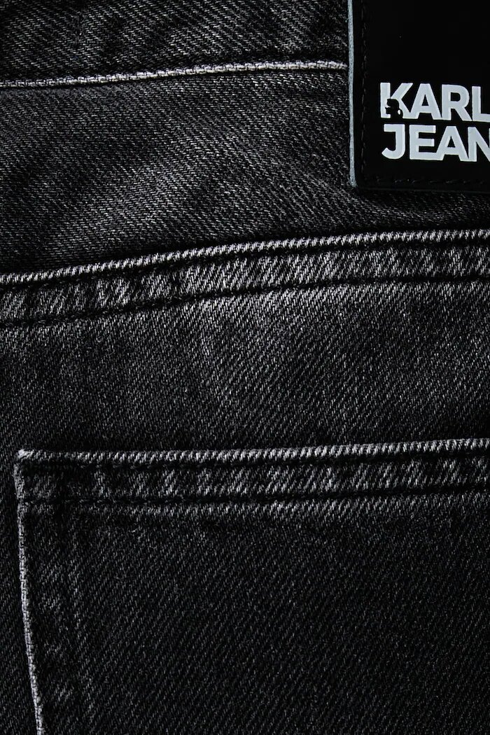 KARL LAGERFELD JEANS дънки relaxed fit дамски черни B4W10049