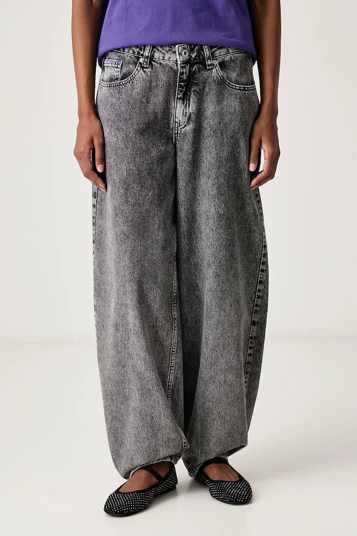 KARL LAGERFELD JEANS дънки relaxed fit дамски сиви B1W10105