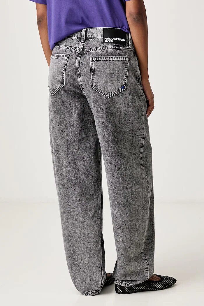 KARL LAGERFELD JEANS дънки relaxed fit дамски сиви B1W10105