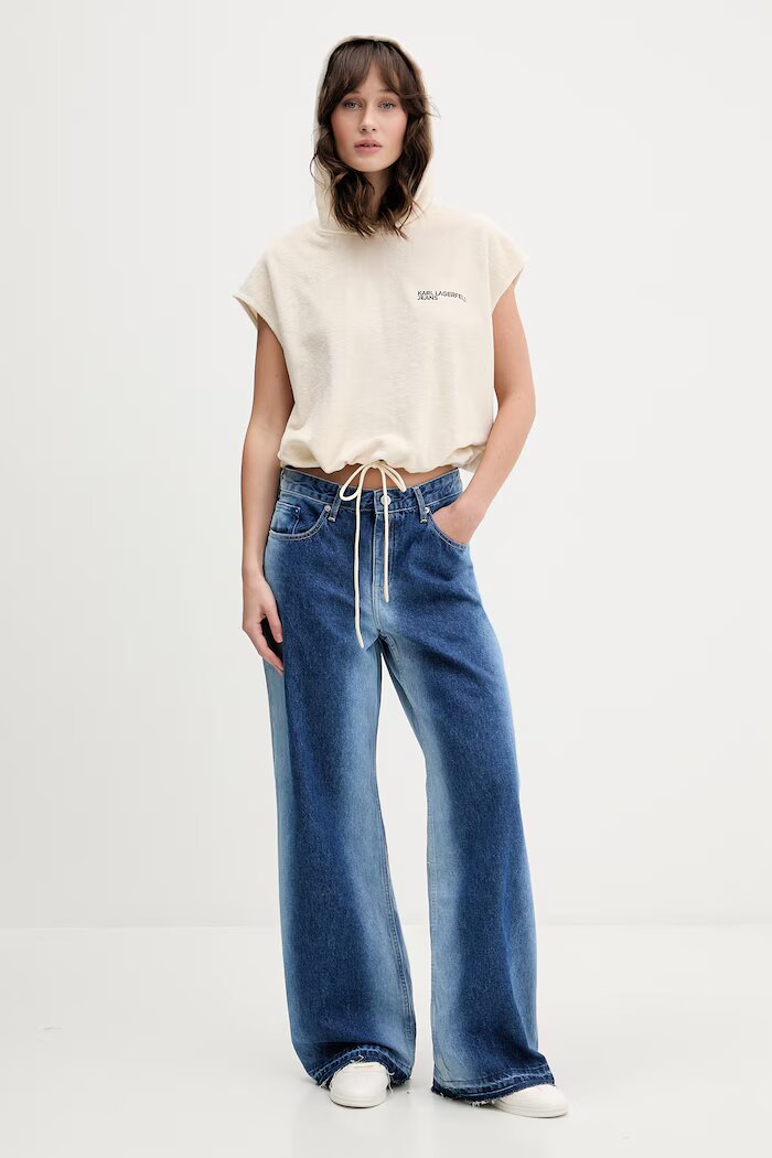 KARL LAGERFELD JEANS дънки relaxed fit женски сини B2W10088