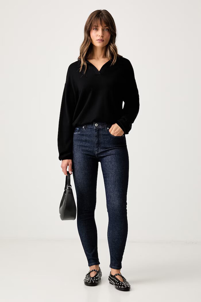 KARL LAGERFELD JEANS дънки skinny дамски тъмносини B3W10010