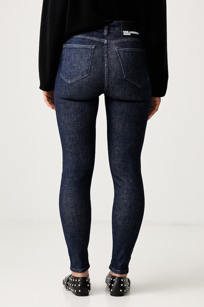 KARL LAGERFELD JEANS дънки skinny дамски тъмносини B3W10010