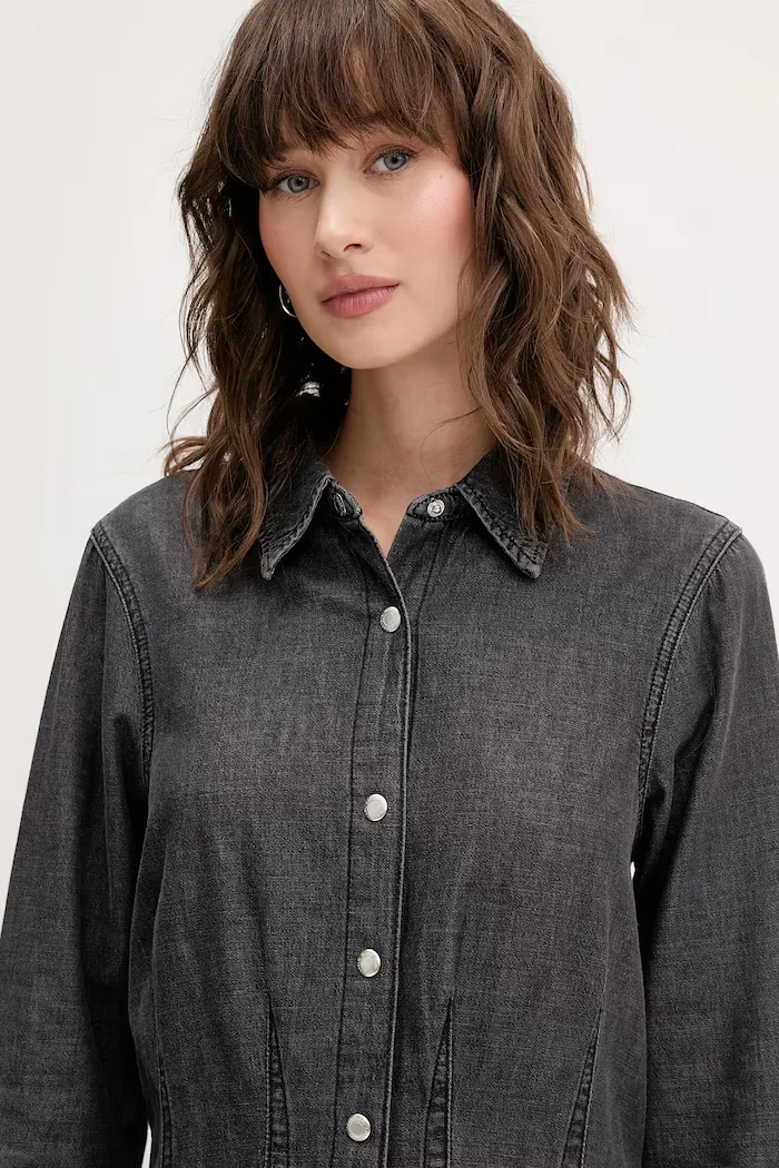 KARL LAGERFELD JEANS Дънкова рокля в сиво къса разкроена A4W13003
