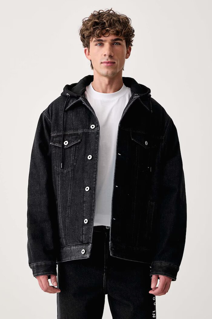 KARL LAGERFELD JEANS дънково яке мъжко x Pietro Terzini черно B4M14042