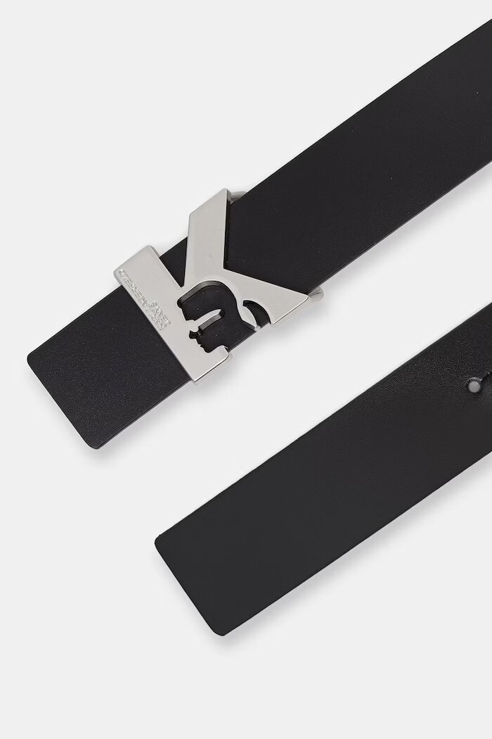 KARL LAGERFELD JEANS двустранен колан дамски от кожа черен B3W33063