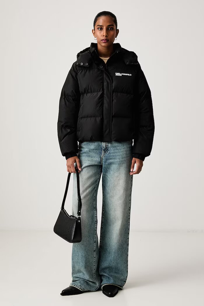 KARL LAGERFELD JEANS капитонирано яке дамско черно B4W15070