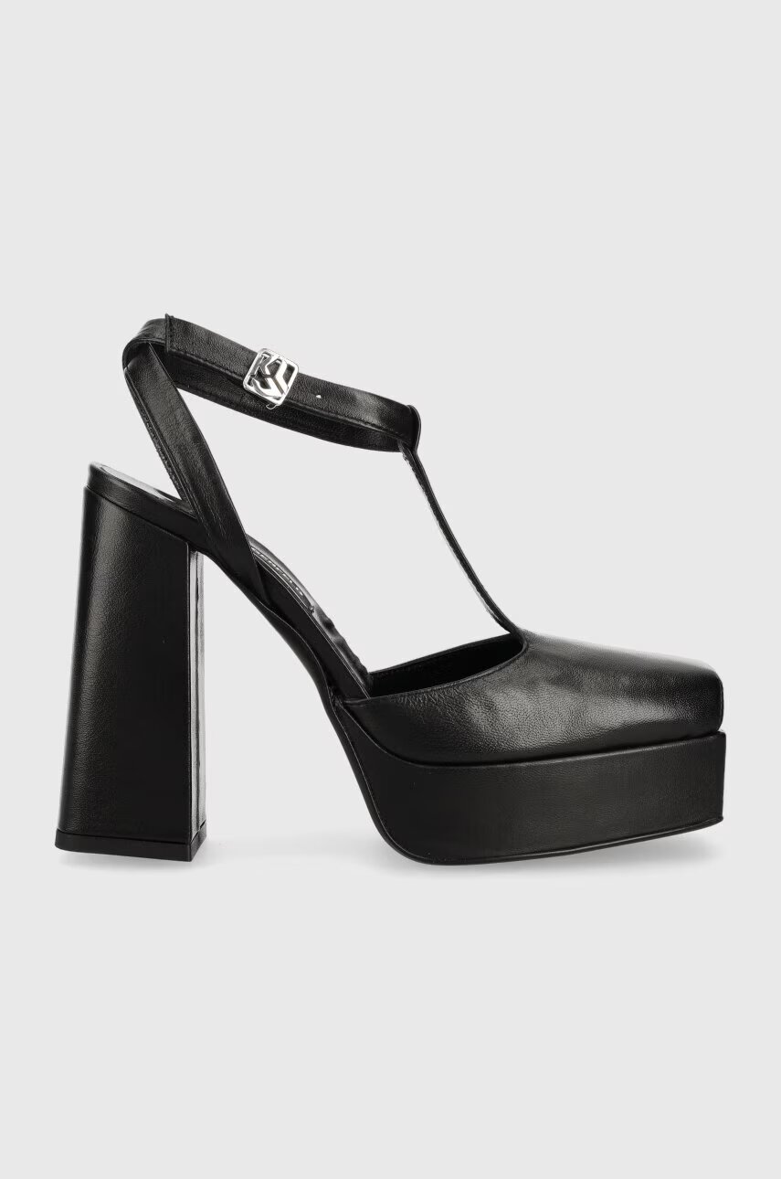 KARL LAGERFELD JEANS Кожени обувки с дебел ток SOIREE PLATFORM KLJ