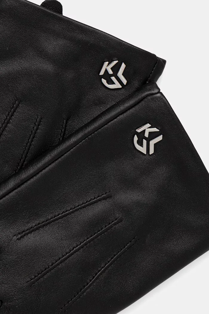 KARL LAGERFELD JEANS Кожени ръкавици в черно A4W33092