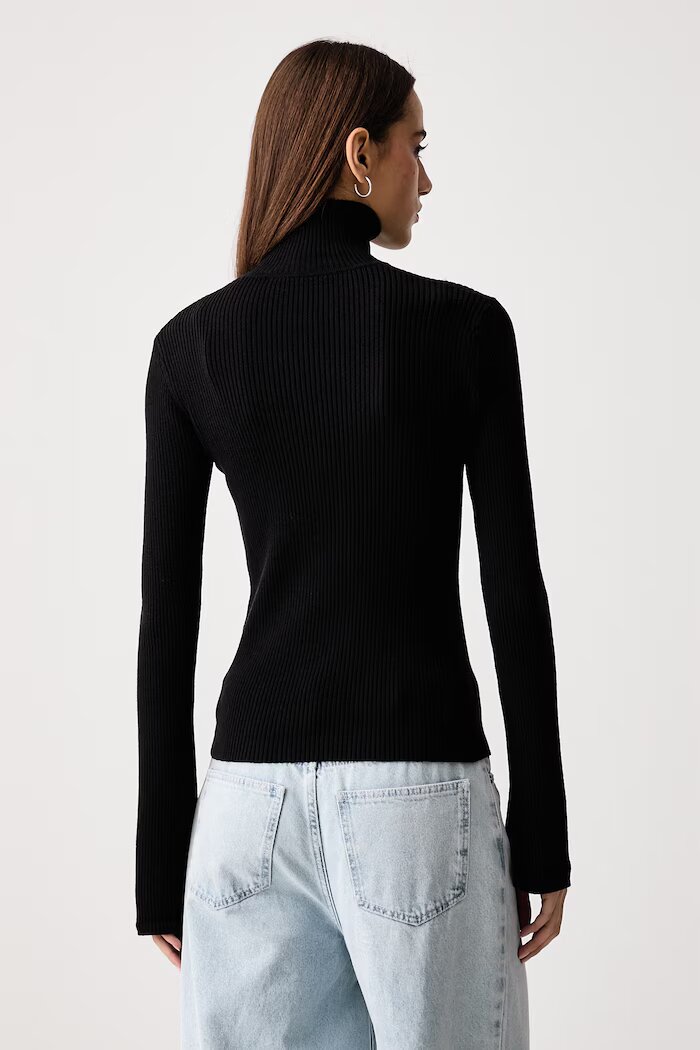KARL LAGERFELD JEANS поло дамско с вискоза черно B4W18001