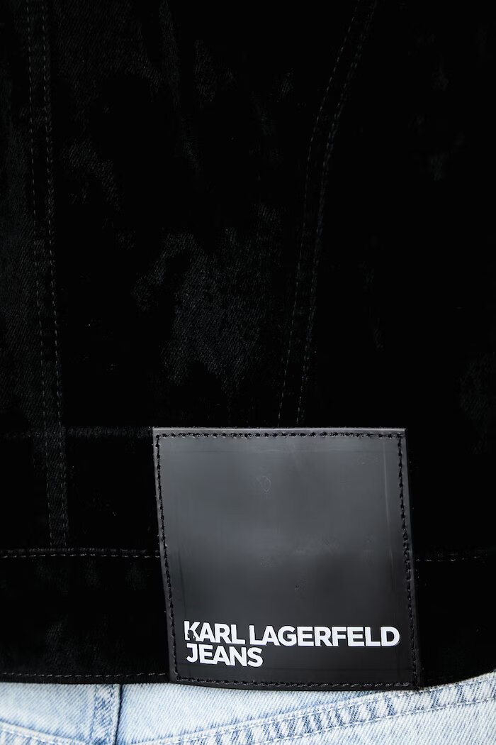 KARL LAGERFELD JEANS преходно яке дамско от деним черно B4W14037