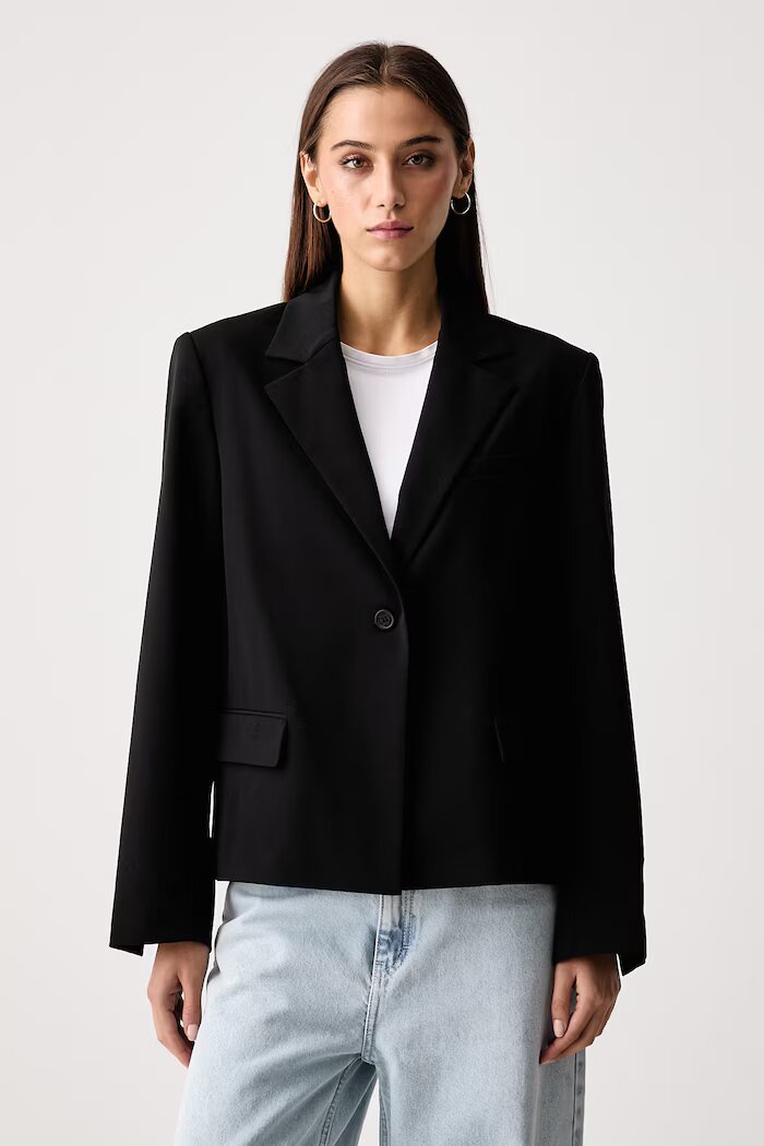 KARL LAGERFELD JEANS сако с едноредно закопчаване дамско x Pietro Terzini черно B4W14044