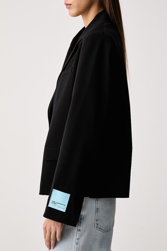 KARL LAGERFELD JEANS сако с едноредно закопчаване дамско x Pietro Terzini черно B4W14044