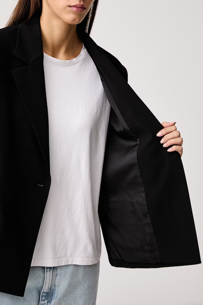 KARL LAGERFELD JEANS сако с едноредно закопчаване дамско x Pietro Terzini черно B4W14044